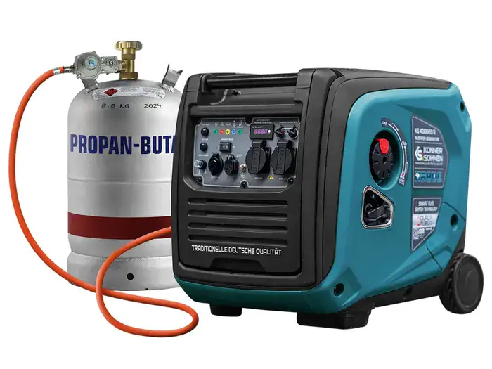 גנרטור מושתק אינוורטר מנוע בנזין משולב גז 4000W חד פאזי מבית  Könner & Söhnen גרמניה