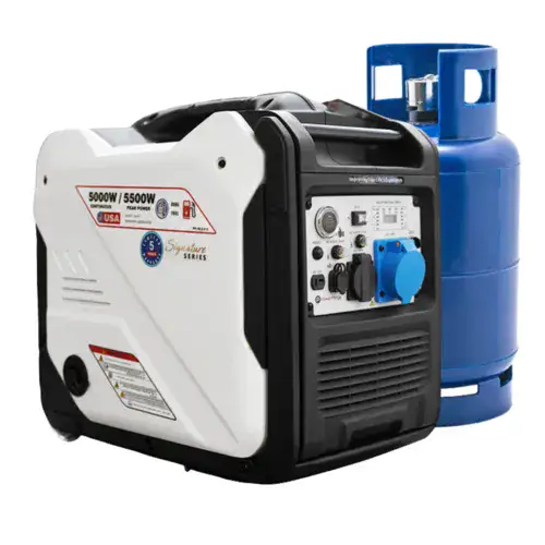 גנרטור מושתק אינוורטר מנוע בנזין משולב גז חד פאזי 5500W מבית PowerForge