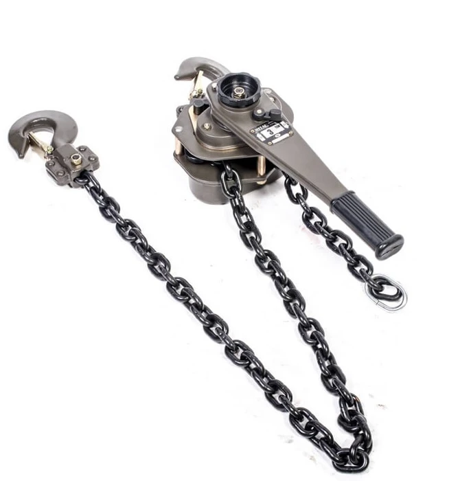 כננת/מחגר יד משיכה/הרמה רצ'ט 500 ק"ג 1.5 מ' שרשרת 5 מ"מ -LEVER-HOIST