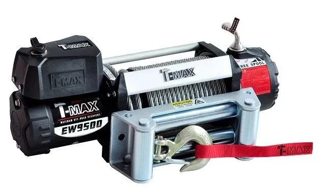 כננת משיכה 12V T-MAX, דגם X-POWER-9500 כבל פלדה