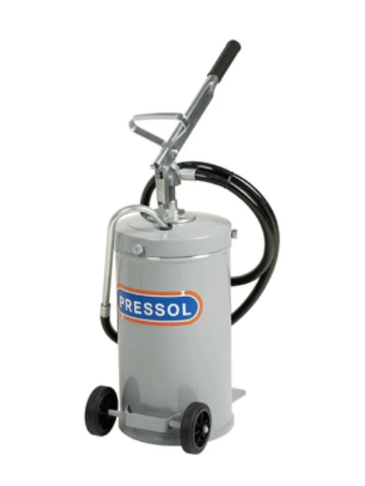 מיכל 14 ל' מקצועי עם משאבות יד למילוי שמן PRESSOL