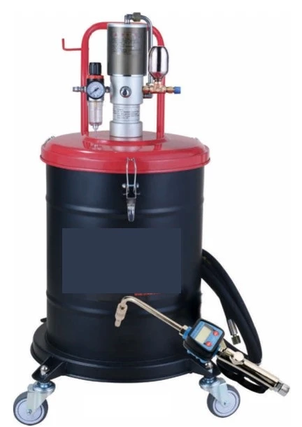 משאבת שמן פניאומטית לפח, כולל צינור 5 מ', אקדח דיגיטלי ומיכל 40 ל' ROHER