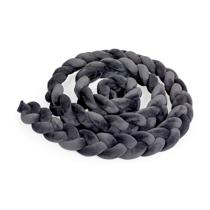 צמה נחשוש קלוע למיטת תינוק 2.00 מטר צבע אפור סטיל