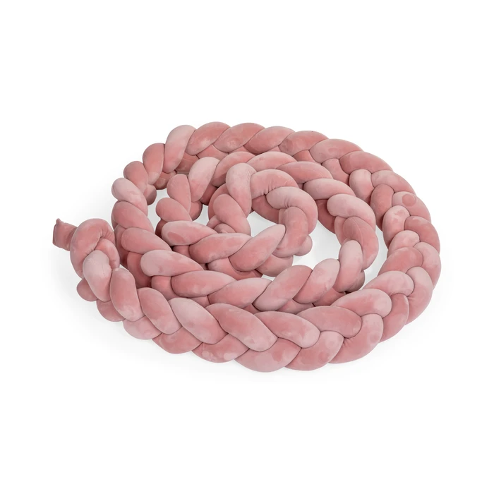 צמה נחשוש קלוע למיטת תינוק 2.00 מטר צבע ורוד עתיק