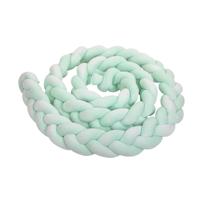 נחשוש צמה למיטת תינוק 4.00 מטר צבע ירוק טורקיז