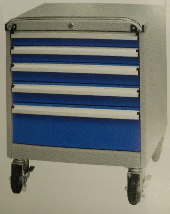 יחידת אחסון 6 מגירות ניידת צרה 565X580X904 מ"מ כחול-אפור ROHER