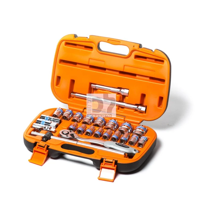 סט בוקסות 12PT דרייב "1/2, 25 חלקים 8-32 מ"מ במזוודת פלסטיק - KING TOOLS