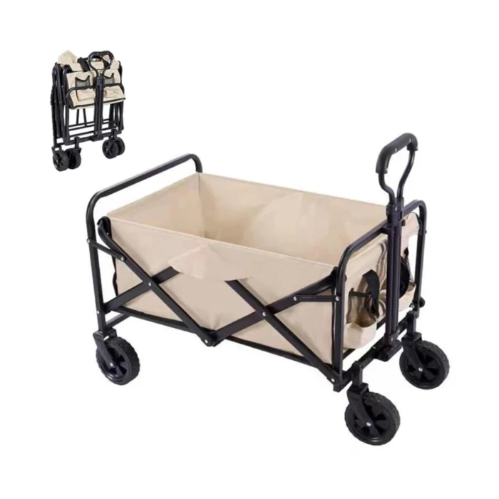 עגלת קמפינג 80 ליטר צבע שמנת