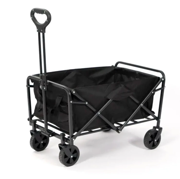 עגלת קמפינג מתקפלת צבע שחור