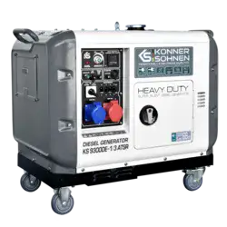 גנרטור דיזל מושתק חד פאזי ותלת פאזי 7500W מבית Könner & Söhnen גרמניה