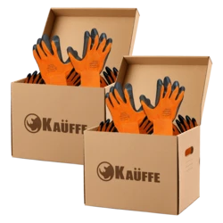 240 זוגות כפפות מוסכים כתום שחור KAUFFE