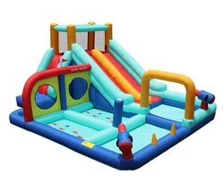 מתקן קפיצה מתנפח עם 2 מגלשות דגם ED10701