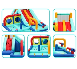 מתקן קפיצה מתנפח עם 2 מגלשות דגם ED10701