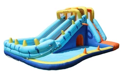 מתקן קפיצה מתנפח ענק עם 2 מגלשות דגם ED1056W