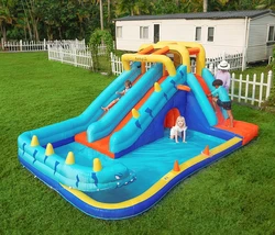 מתקן קפיצה מתנפח ענק עם 2 מגלשות דגם ED1056W