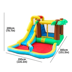 מתקן קפיצה מתנפח עם מגלשה ותותח מים דגם ED1950B