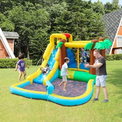 מתקן קפיצה מתנפח עם מגלשה ותותח מים דגם ED1950B