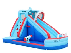 מתקן קפיצה מתנפח מגלשה קיר טיפוס ותותח מים דגם ED910E