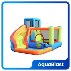 מתקן קפיצה מתנפח עם מגלשה ותותח מים דגם ED1900