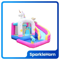 מתקן קפיצה מתנפח עם מגלשה חד קרן דגם ED1150