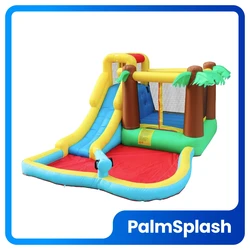 מתקן קפיצה מתנפח עם מגלשה ותותח מים דגם ED1950B