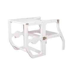 מגדל למידה מודולרי מעץ צבע לבן