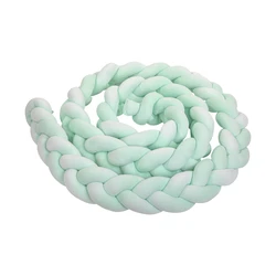 צמה נחשוש קלוע למיטת תינוק 2.00 מטר צבע ירוק טורקיז