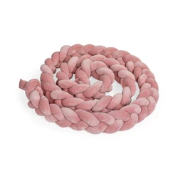 צמה נחשוש קלוע למיטת תינוק 2.00 מטר צבע ורוד עתיק