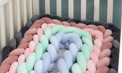 נחשוש צמה למיטת תינוק 4.00 מטר צבע ורוד בייבי