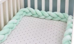 צמה נחשוש קלוע למיטת תינוק 2.00 מטר צבע ירוק טורקיז