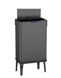 פח מעוצב שחור עם חיישן 50 ליטר