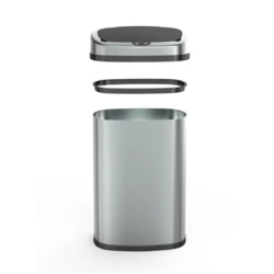 פח אשפה אלקטרוני 60 ליטר צבע כסף