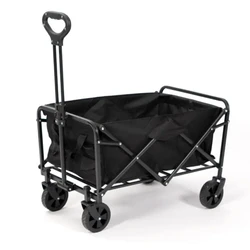 עגלת קמפינג מתקפלת צבע שחור