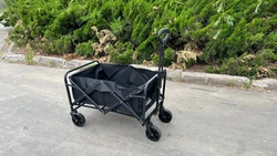 עגלת קמפינג מתקפלת צבע שחור