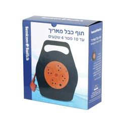 תוף כבל מאריך 10 מטר 4 שקעים מותג: semicom Switch