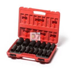 מארז 16 בוקסות אימפקט עמוקות "1/2 10 עד 32 מ"מ ROHER PRO