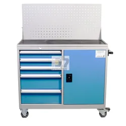 עגלת כלים משולבת 5 מגירות + ארון ROHER