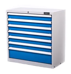 יחידת אחסון 7 מגירות צרה כחול-אפור ROHER