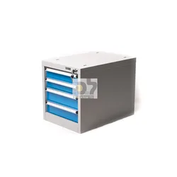יחידת 4 מגירות לשולחן עבודה אפור/כחול -ROHER